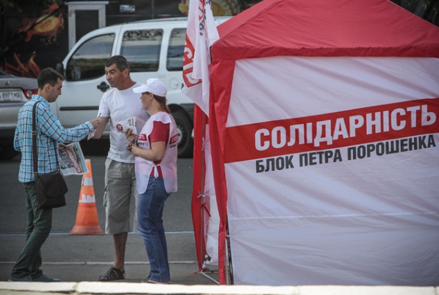 Агитационные палатки “Солидарности” раздражают киевлян (+фото, видео)