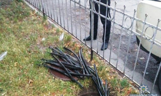 Очередной вор кабеля задержан в Киеве