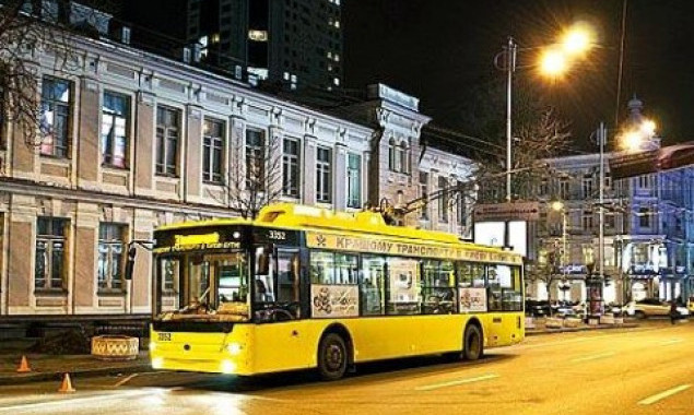 С завтрашнего дня в Киеве изменится маршрут ночного троллейбуса №92Н (схема)