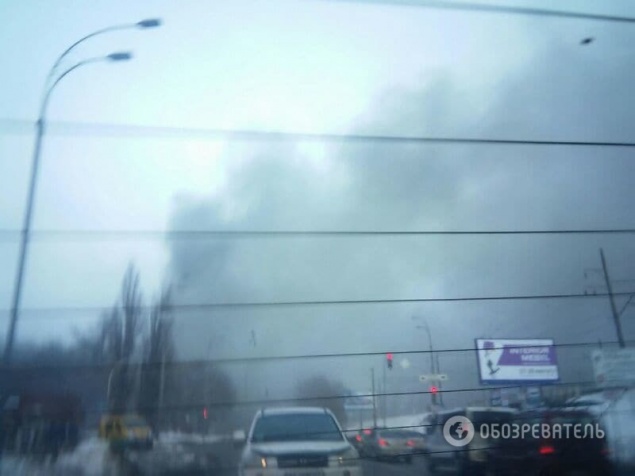 Возле Байкового кладбища в Киеве произошел пожар