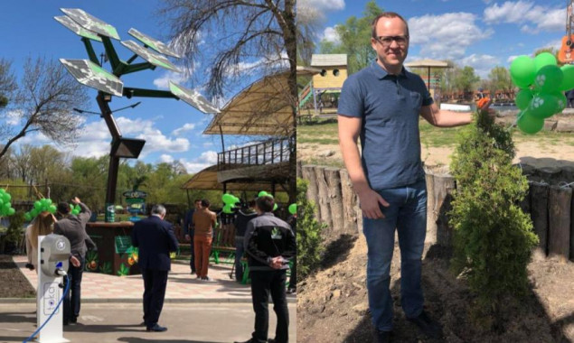 В парке Дружбы Народов киевляне могут заряжать свои гаджеты от smart- дерева