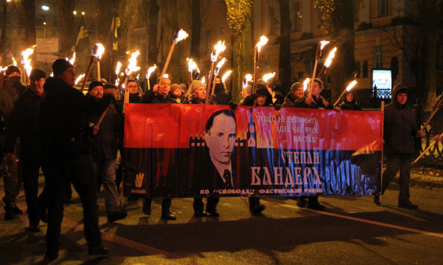 Националисты отметили в Киеве 110-летие Бандеры без нарушений правопорядка (фото, видео)