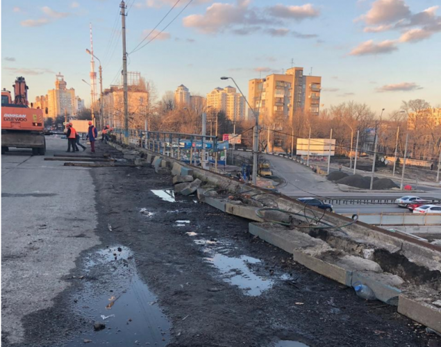 На Шулявском путепроводе начался демонтаж моста - КГГА