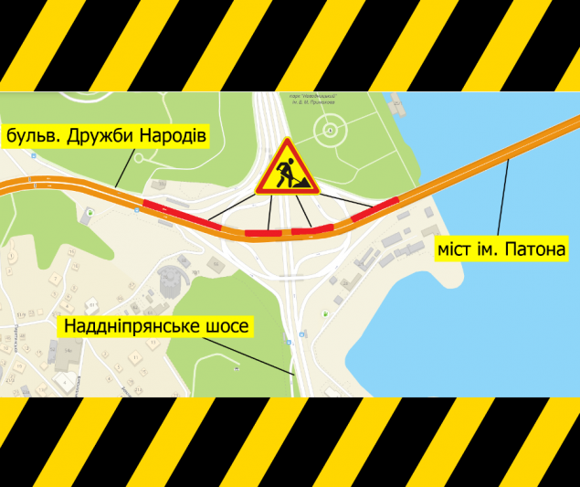 Завтра вечером, 17 июля, на развязке у моста Патона в Киеве ограничат движение