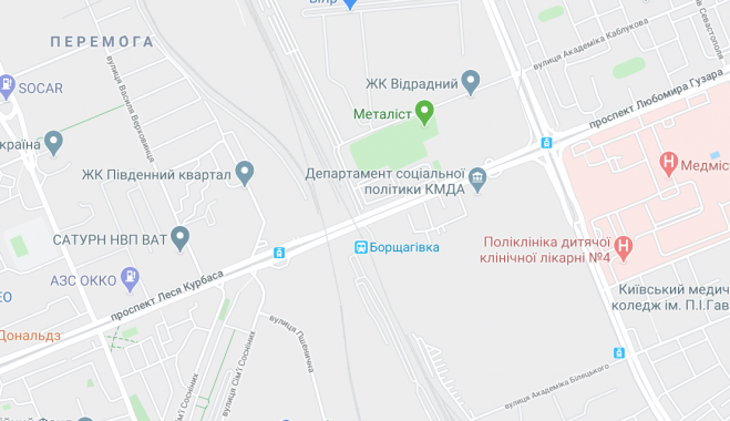 В Киеве на 5 месяцев ограничат движение по путепроводу на пересечении проспектов Гузара и Курбаса с ж/д путями