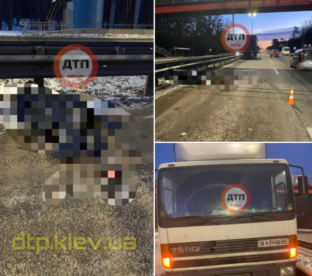На Житомирской трассе под Киевом пешеход погиб под колесами грузовик DAF
