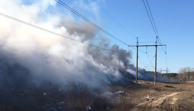 На сміттєзвалищах у Вишгородському та Бучанському районах виникли пожежі